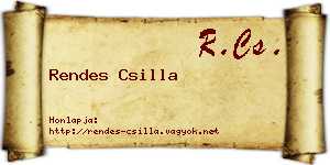 Rendes Csilla névjegykártya