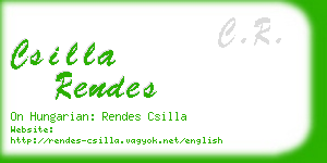 csilla rendes business card